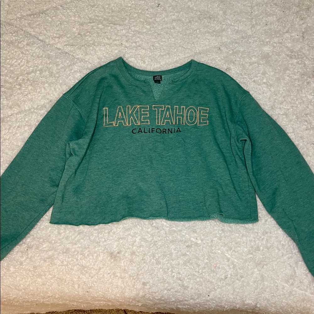 Green Cropped Sweater